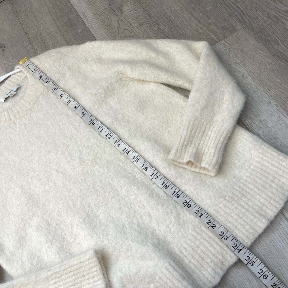Vince Alpaca Sweater crewneck long sleeve womens Cream small classic minimalist - Picture 6 of 6